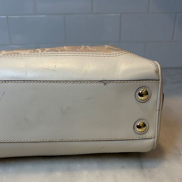 Coach Bag Purse Handbag Optic C Signature Logo Double Handle Doctor Satchel - Picture 9 of 16